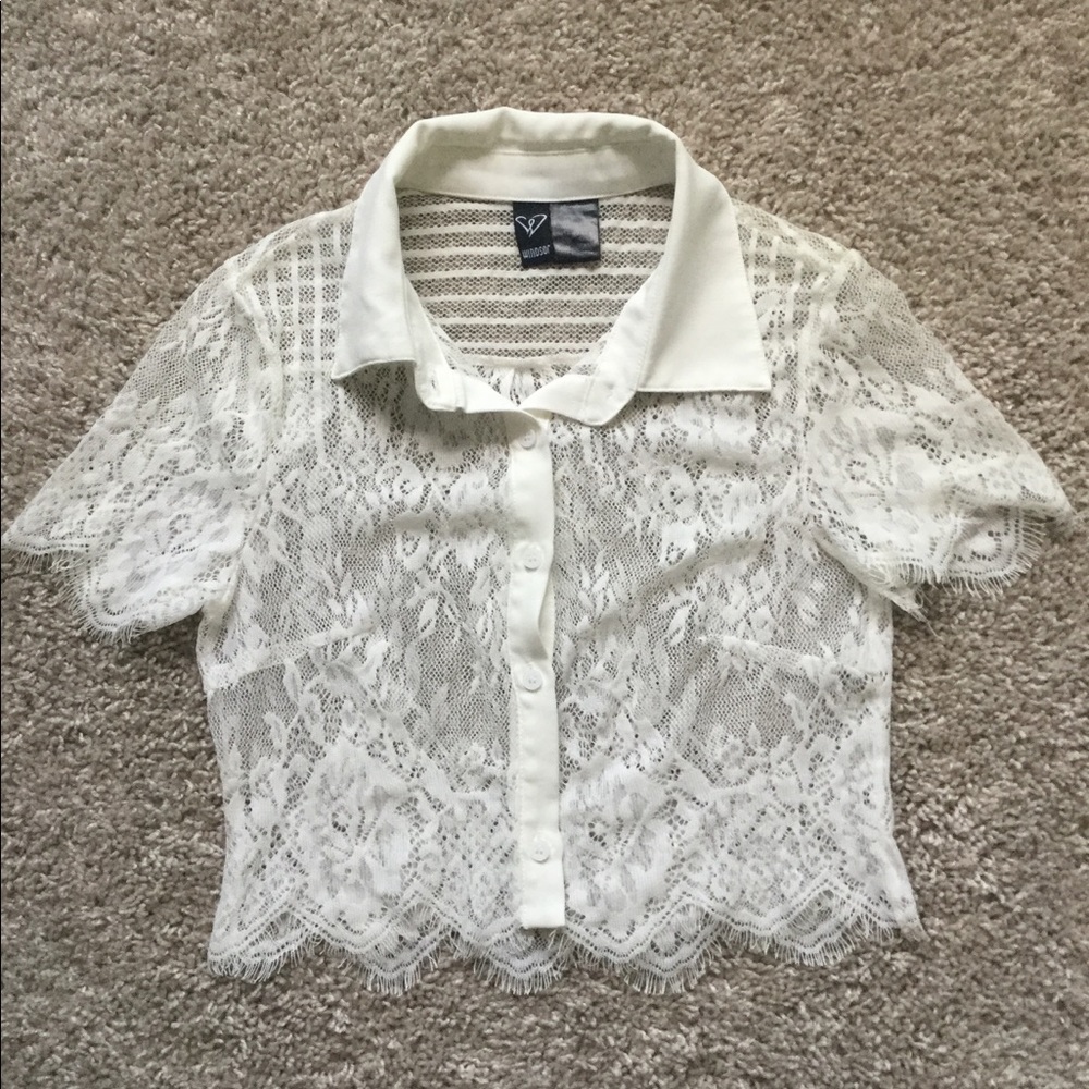 Soft Lace Crop Top - Picture 1 of 8